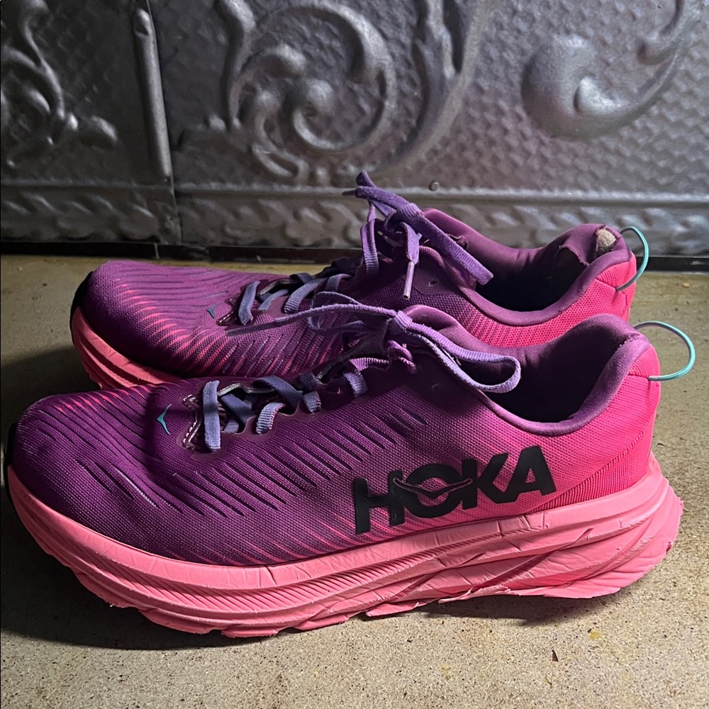 Hoka Women's Purple and Fuchsia Athletic Shoes